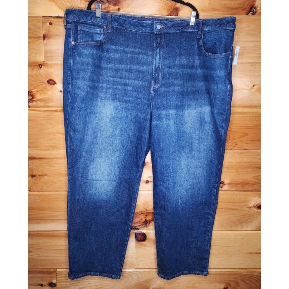 Old Navy Mid Rise O.G. Straight Women's Plus Size 28 Distressed Jeans